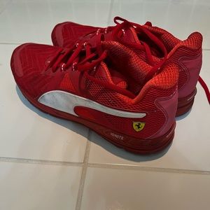 Red Puma Ferrari shoes, size 10.5 men’s